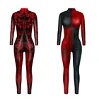 Женский костюм для ролевых игр с цифровым принтом, комбинезон с длинным рукавом для косплея, костюм на Хэллоуин, сексуальный женский мультяшный Ролевой костюм
