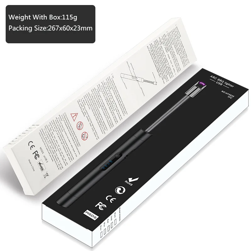 Type-C USB Rechargeable Electronic Candle Lighter Windproof Arc Battery Replaceable Power display for Kitchen Outdoor | Дом и сад