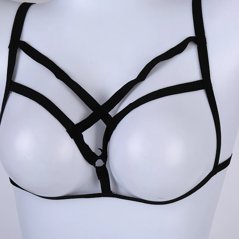 

Women Sexy Lingerie Bralette Lace Hollow Out Bra Cross Bandage Underwear