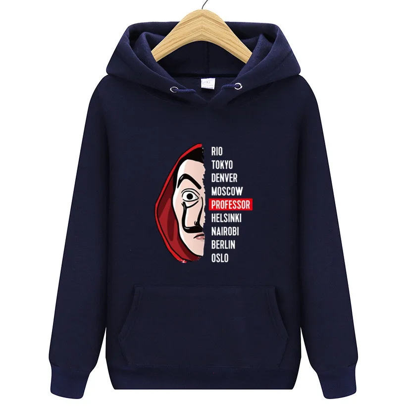 

La Casa De Papel Men Women Unisex Hoodies Sweatshirts TV Show Money Heist Novelty Paper House Hoodie Pullover Sweatshirt