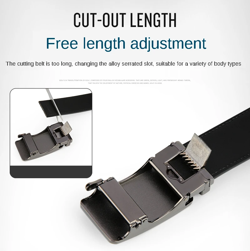 PGM мужской ремень для гольфа настоящий брюк удобный кожаный с пряжкой легко