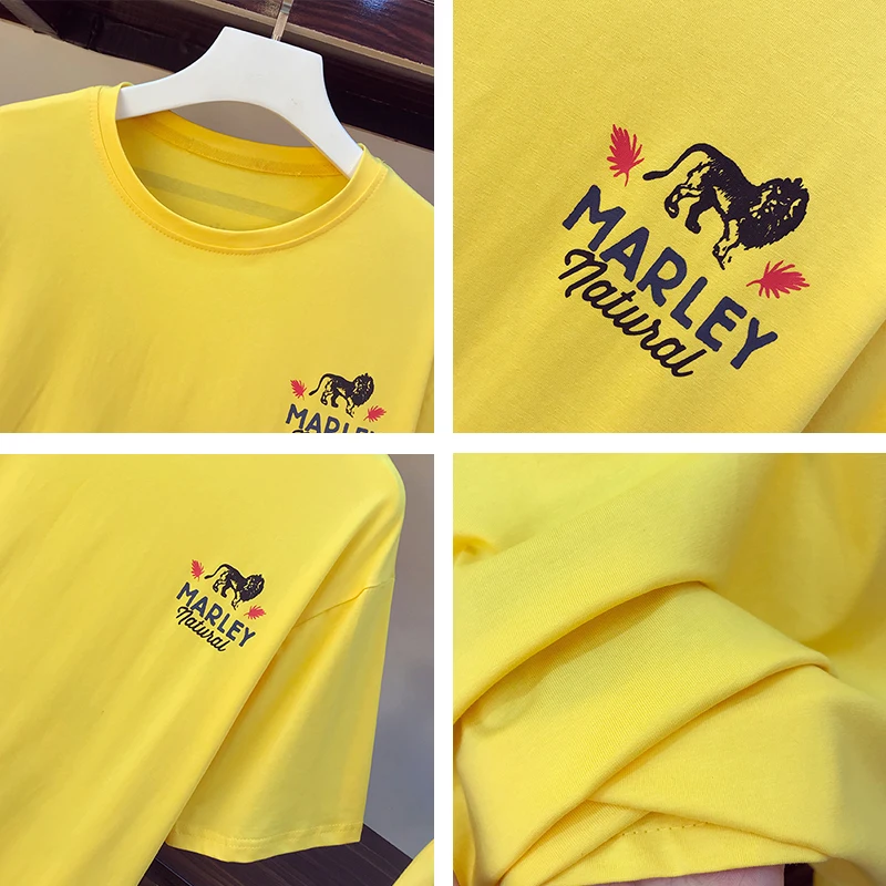 Trytree 2020 летний комплект из двух предметов повседневная желтая футболка с круглым