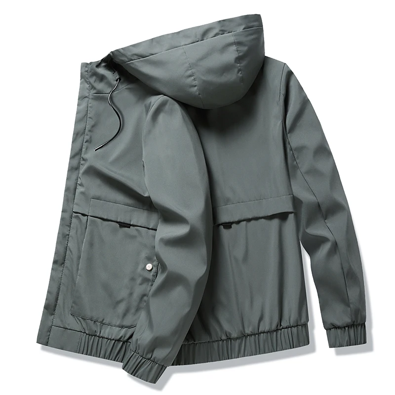 Мужская повседневная куртка с капюшоном тонкая верхняя одежда осенняя модная