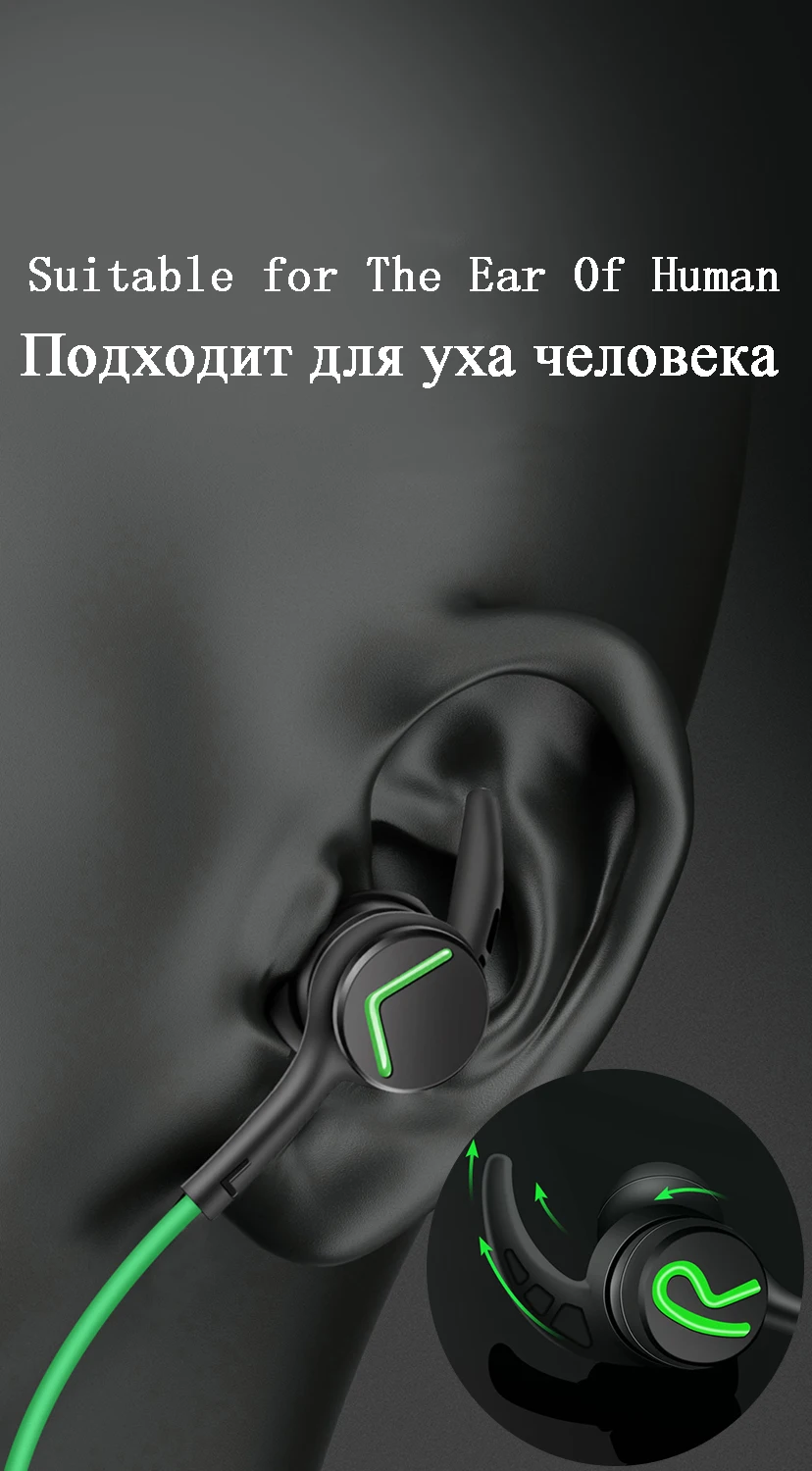 

NUBWO A6 Sports Game Music Earphone With Denoise Bass Earbuds Stereo Built-in Mic 3.5mm Jack In-ear Headset For PC Phone Laptop