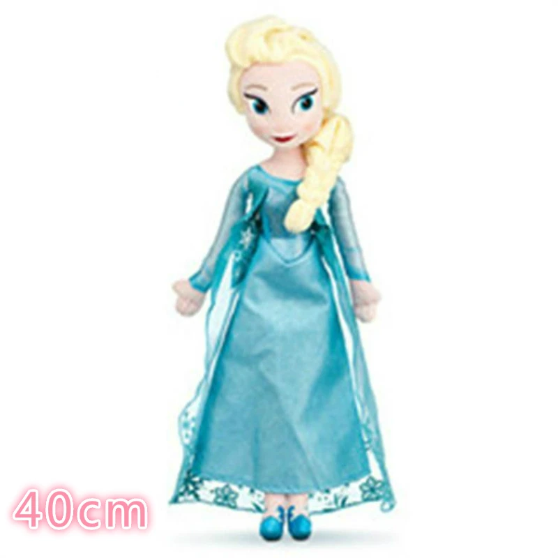 Куклы Эльзы и Анны из мультфильма «Холодное сердце», 50 см, Снежная королева, принцесса, Анна, Эльза, куклы, мягкие плюшевые детские игрушки из мультфильма «Холодное сердце», подарок на день рождения, Рождество - Цвет: elsa 40cm