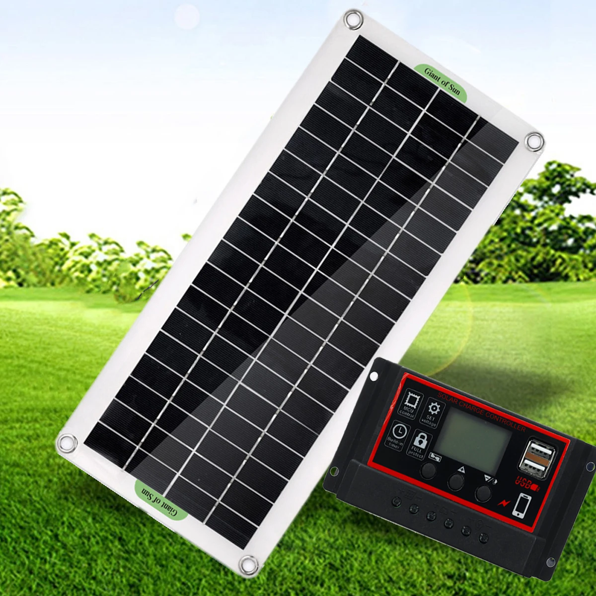 1000w solar panel 12v solar cell 10a 100a controller solar panel for phone rv car mp3 pad charger outdoor battery supply free global shipping