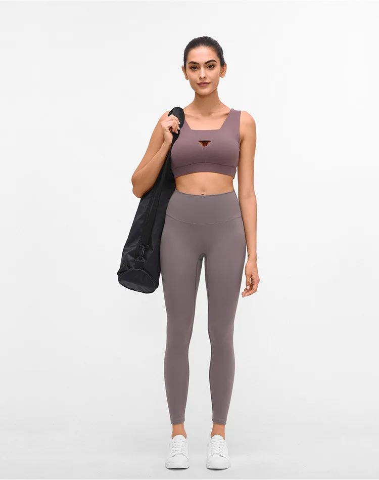 New Shockproof Sports Bra Women Gym Fitness Push Up Bras Deep V sexy hollow Yoga Bra Back Cross Ladies Run Bras fitness Top