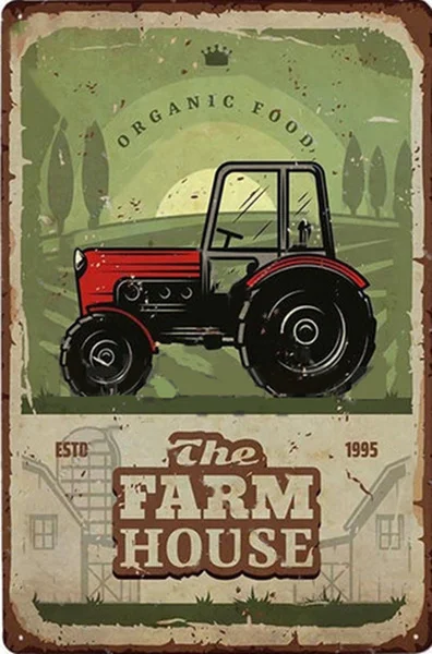 

The Farm House Metal Tin Sign 8x12 Inch Home Kitchen Outdoor Farm Wall Decor