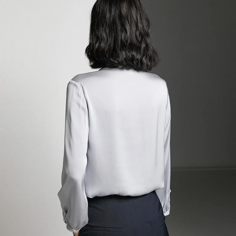 Элегантные женские блузки 2020 Весенняя шелковая блузка винтажные Модные рубашки