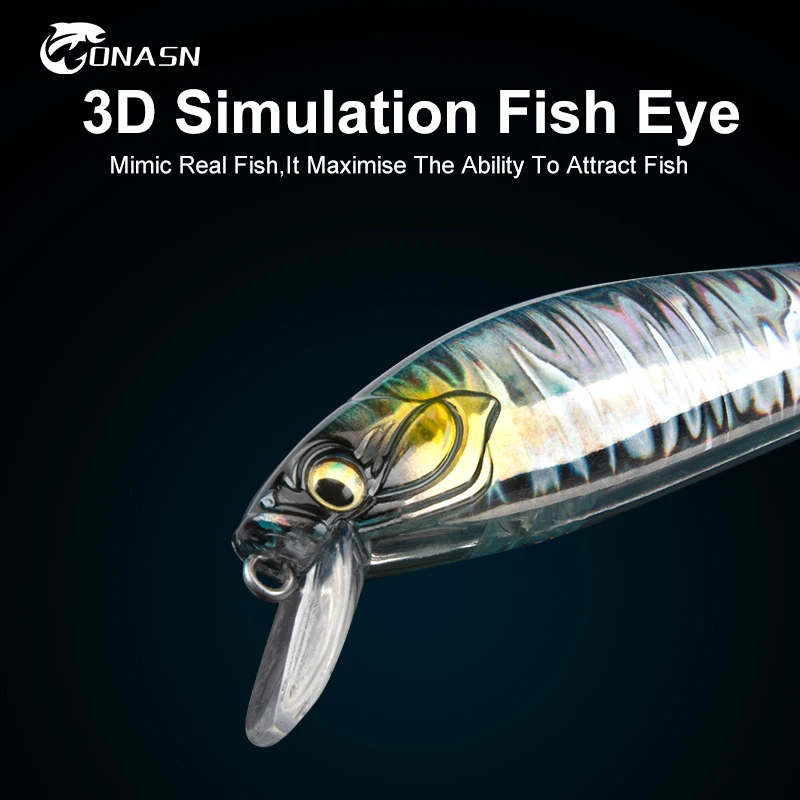 ONASN SLIVER-KNIFE Minnow Fishing lures Sinking 100mm 80mm Hard Baits High Quality Jerk baits Wobblers Sea Bass Fishing Tackle