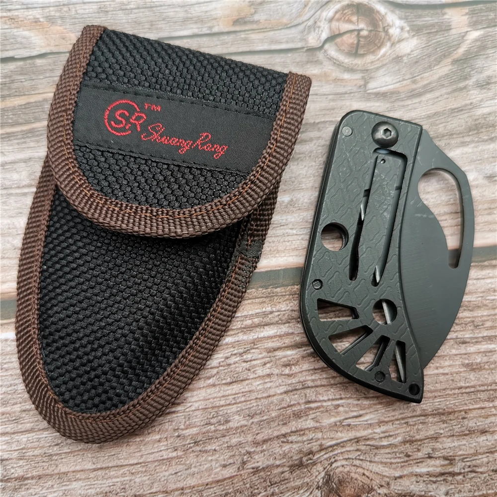 SR 5CR13 черный складной мини нож из нержавеющей стали для самообороны инструмент