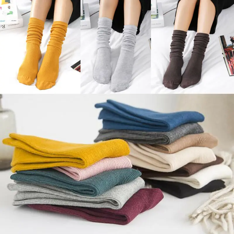 Женские свободные носки теплые хлопковые повседневные длинные Чулочные изделия