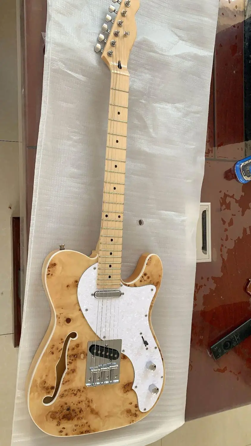 Бесплатная доставка новая гитара электрическая модель TEL птичий глаз из