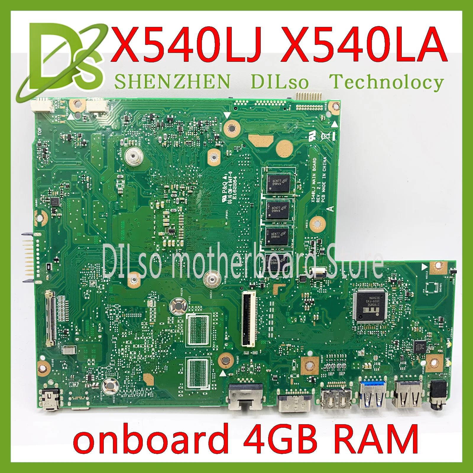 KEFU X540LA материнская плата для ASUS X540LJ F540L ноутбука I3 4005U CPU Встроенная 4G RAM тестовая