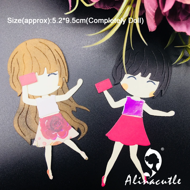 Металлические штампы Alinacutle для вырезания фотографий девушек кукол скрапбукинга