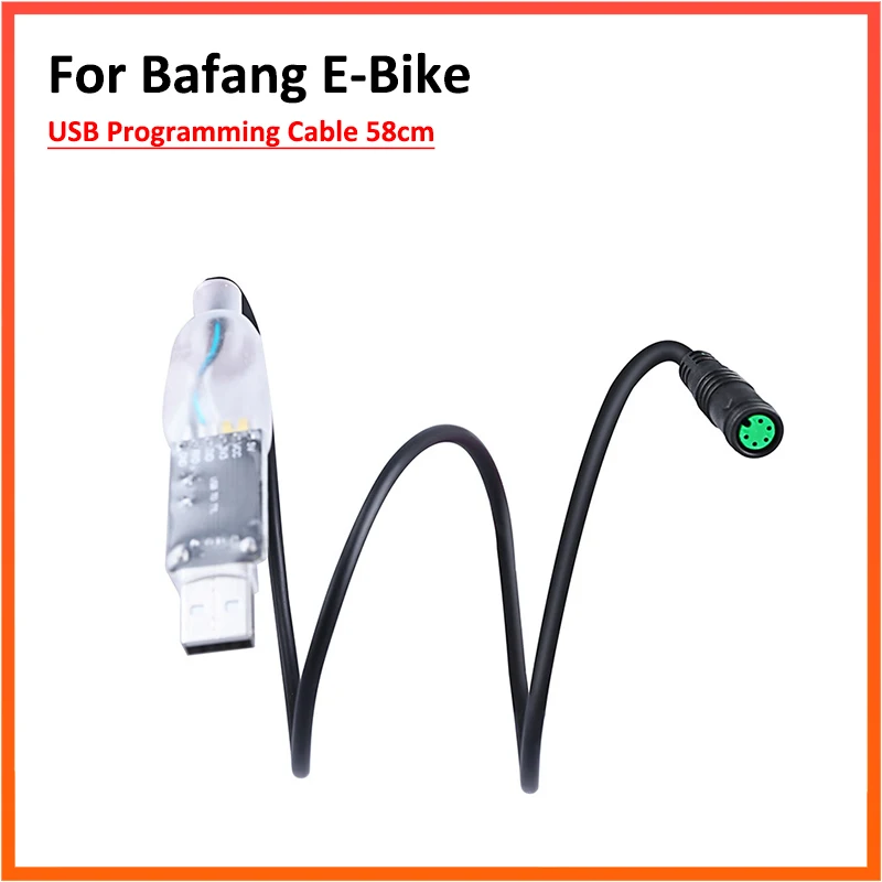 

USB Кабель для программирования для мотора Bafang Mid Drive BBS01 BBS02 BBS03 BBSHD электродвигатель 8Fun 58 см кабель для электровелосипеда
