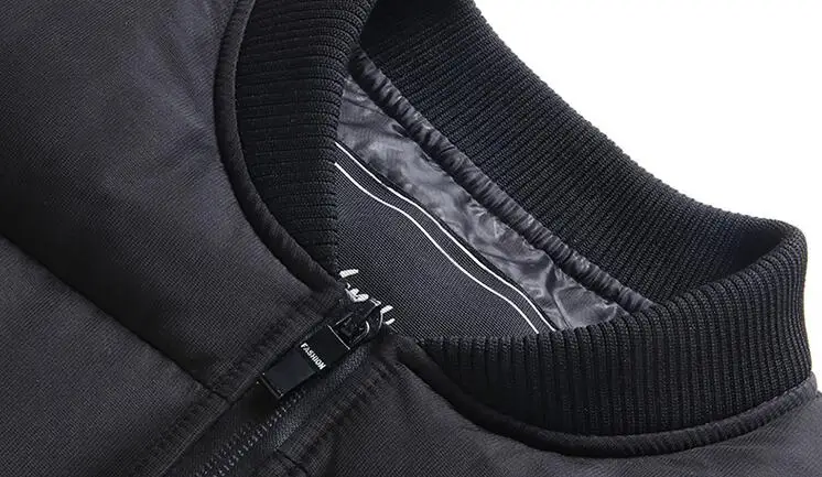 

Mens Baseball Jacket High Quality Zipper Jacket Winter Men Cotton Padding Jacket Bread Coats Fashion Casual Waterproof Fabric