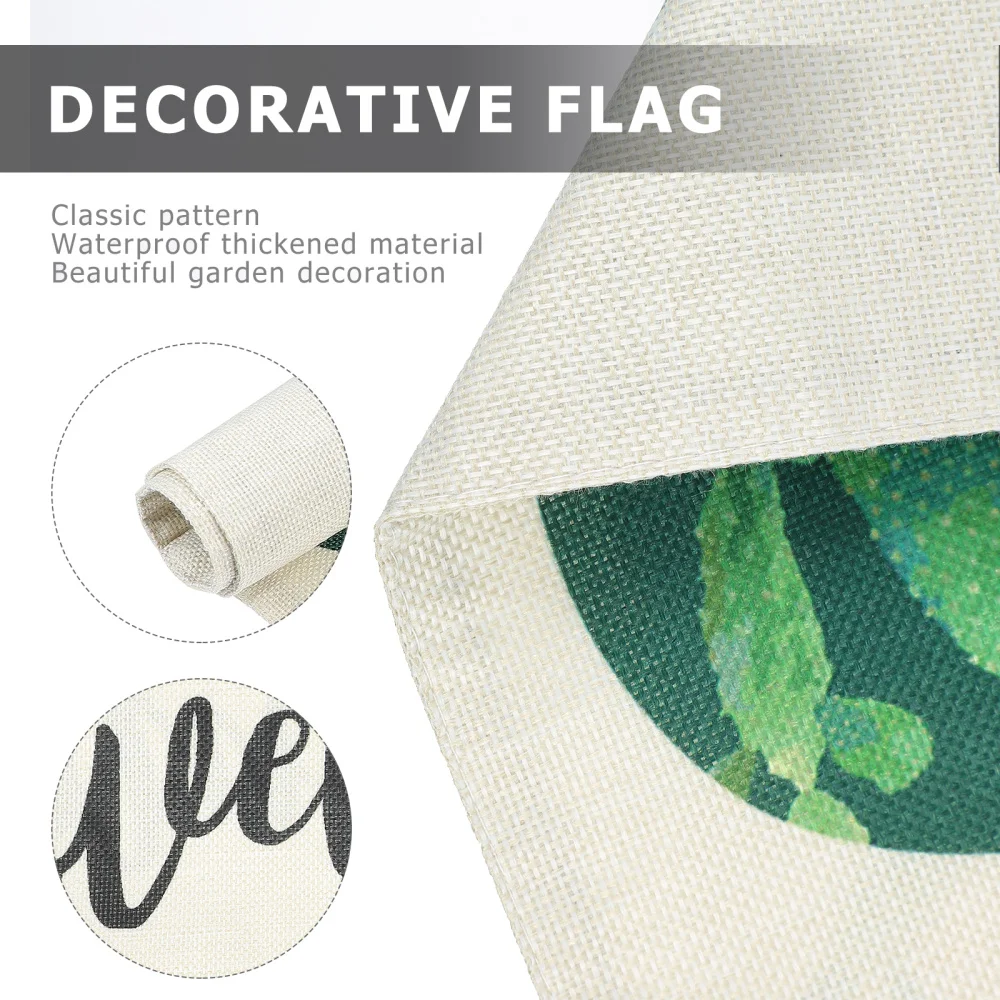 

1Pc Linen Garden Flag Excellent Summer Theme Yard Flag Home Hanging Ornament