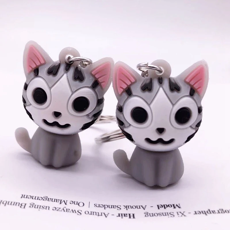 5 шт./компл. 2 7*4 см 3D мягкий силиконовый мультяшный персонаж брелок с кошечкой