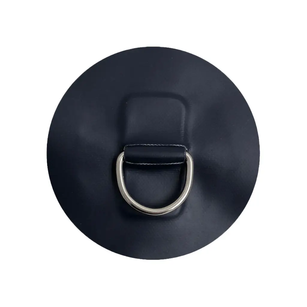 

Stainless Steel D-Ring Pad Patch for PVC Inflatable Boat Raft Canoe Dinghy Kayak - Black