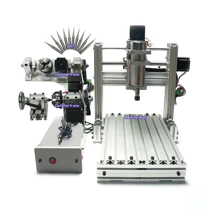 

5axis USB Port Mini DIY CNC 3020 Pcb Wood Aluminum Engraving Router Mach3 ER11 Collet CNC Milling Machine for Hobby