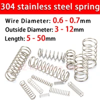 304 stainless steel compression spring return spring steel wire diameter 0 60 7mm outside diameter 312mm 10 pcs