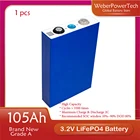 100% Новый оригинальный класс A 3,2 В Ач перезаряжаемый Lifepo4 призматический литий-ионный аккумулятор для солнечной батареи 24 в 48 в