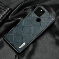 cell phone cases for google pixel 6 pro 6a 5 pixel 4 4a pixel 5a 5g genuine leather rhombus grain 360 full protective cover