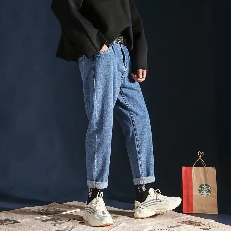 Bone Embroidery Green Jeans Mens High Street Design Hip Hop Streetwear Loose Straight Trousers Kapital Cargo Pants Male Joggers | Мужская