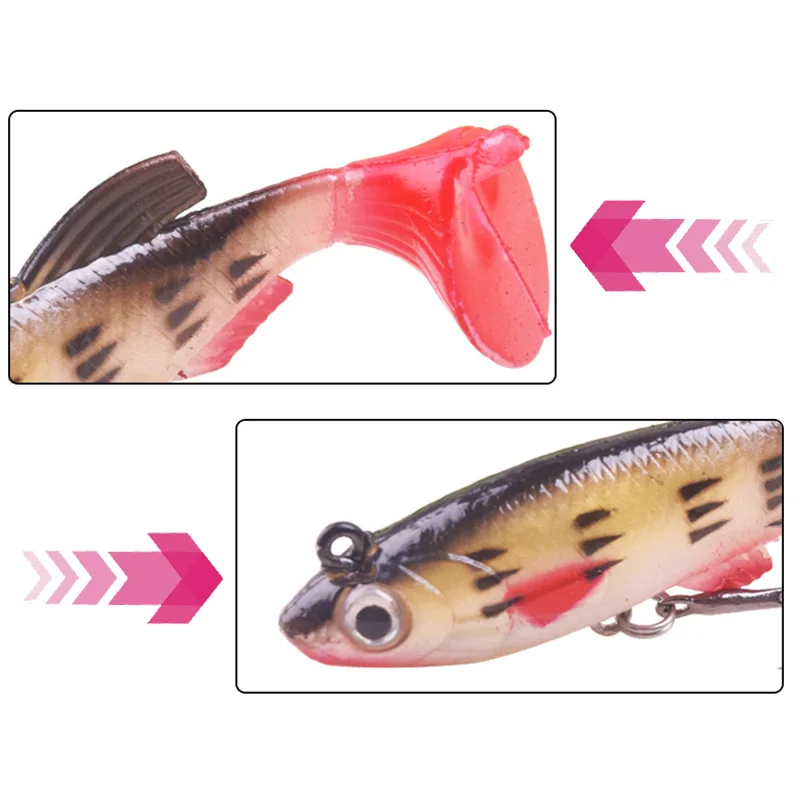 1 шт. силиконовые воблеры для джиггинга Мягкая приманка 7 5 см 12 г искусственные