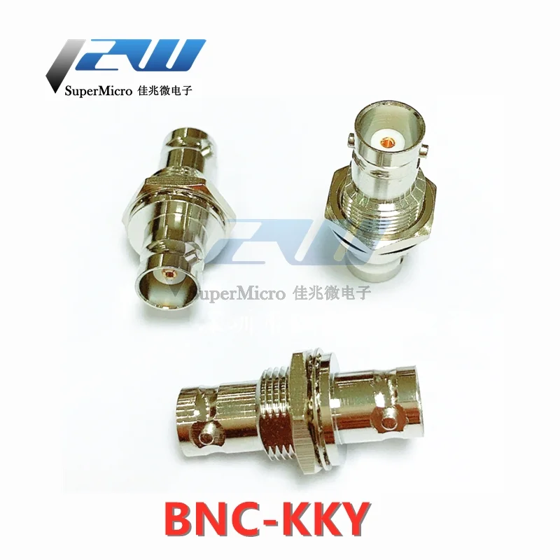 

2pcs/lot All-copper RF adapter BNC female to female | Q9 double-pass butt straight through nut BNC-KKY fixed panel