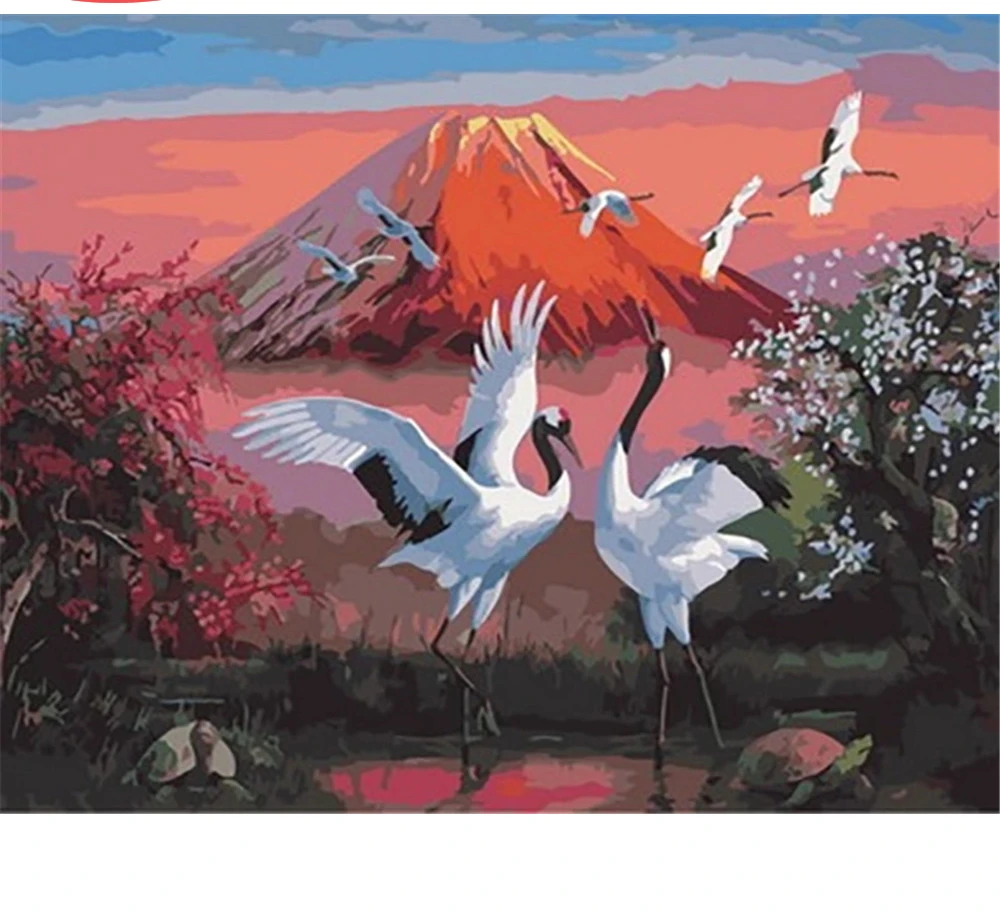 

CraftArtGo Painting By Numbers Animal painting On Canvas HandPainted Gift Picture By Number Waterfall Kits Home Decoration