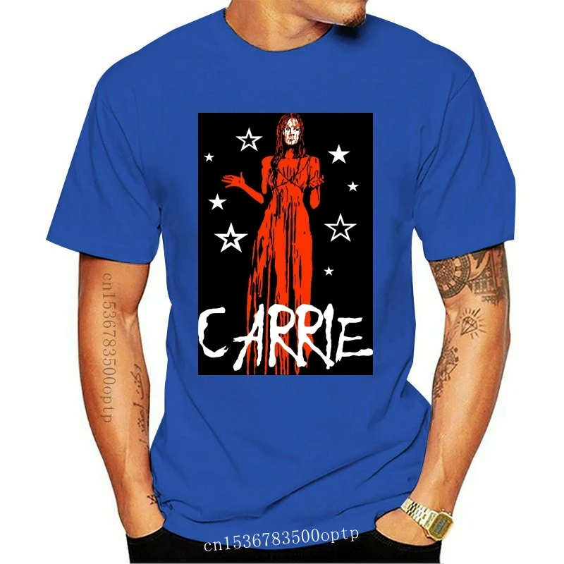 

Новая классическая РЕТРО-футболка Carrie с фильмом ужасов, летние топы с круглым вырезом, футболка
