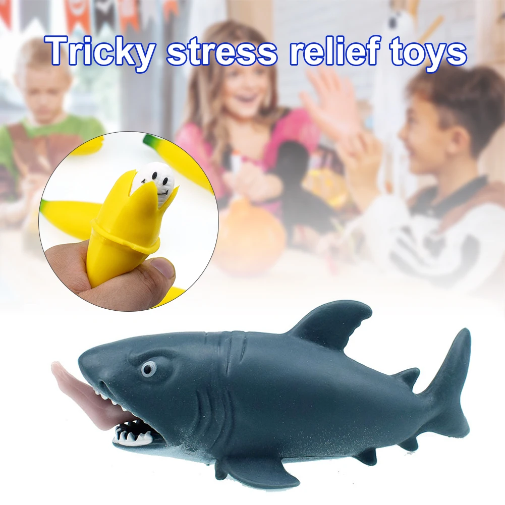 

Squeeze Toys Stress Relief Toys For Kids And Adults Funny Shark Toys Practical Joke Toys Игрушки Juguetes