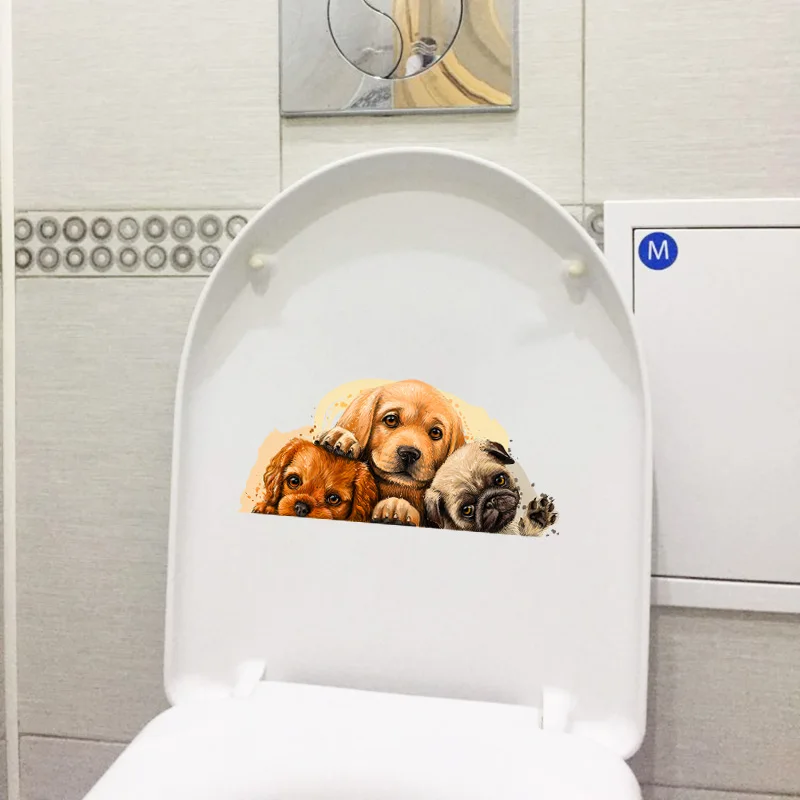 YOJA 26 5 × 12 1 см мультфильм король карл мопс туалет украшения хорошо себя на стену