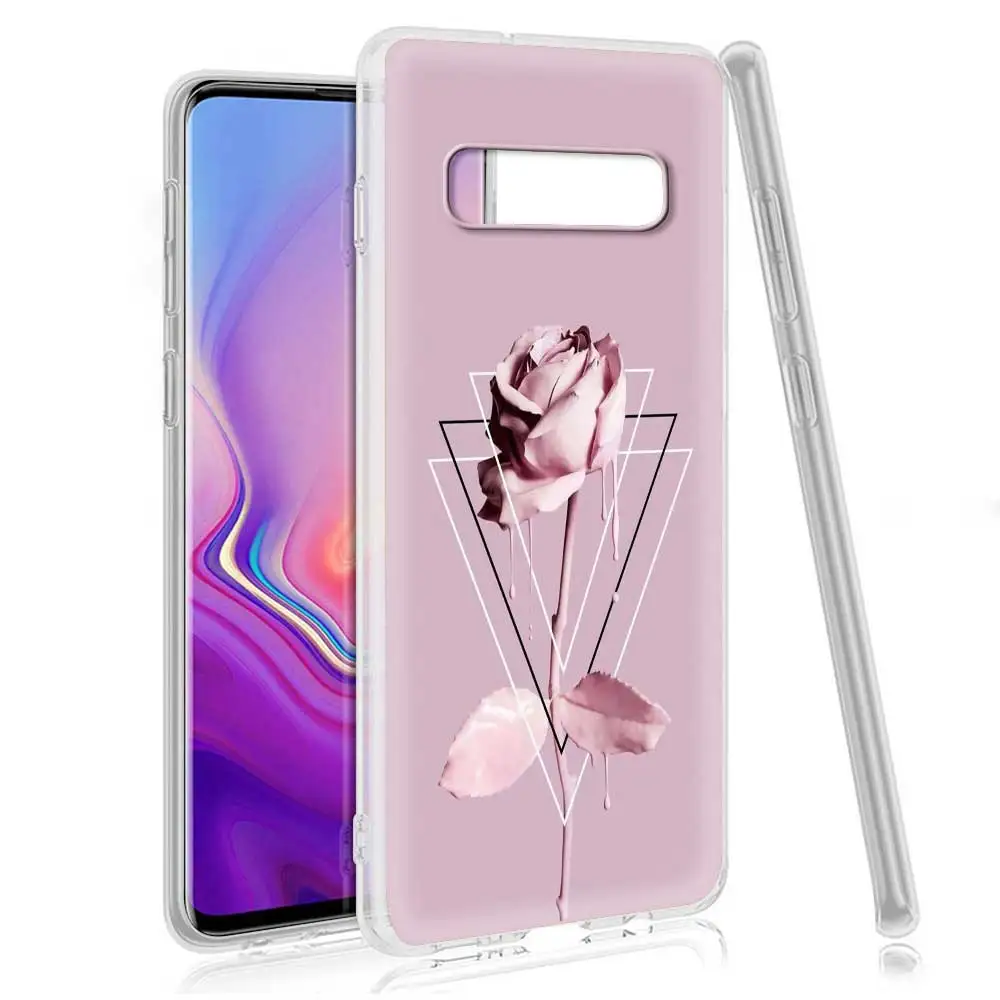 Fashion Phone Case for Samsung Galaxy S20 FE S21 S9 S10 Plus Note 20 Ultra 10 Lite 9 Soft Mobile Cover Fashion Flower Leaf