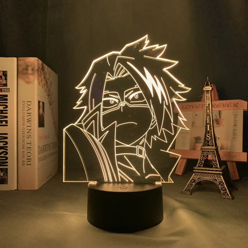 

My Hero Academia Denki Kaminari Figure Lamp Anime 3d Led Nightlight for Child Birthday Gift Bedroom Decor Bedside Led Light