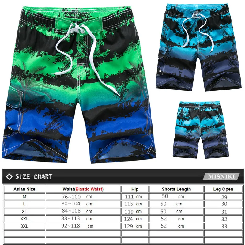

Hot Sale Men Beach Shorts Summer Swimming Trunks Male Swimwear Quick Dry Breathable Loose Print Elastic Casual Shorts Size M-6XL