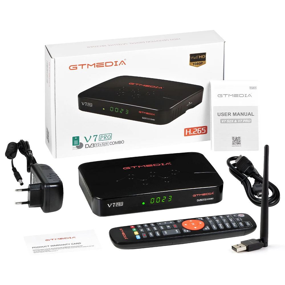 Новый цифровой декодер для телевизора dvb S2X + T2 GTMEDIA V7 pro Combo спутниковый ресивер H.265