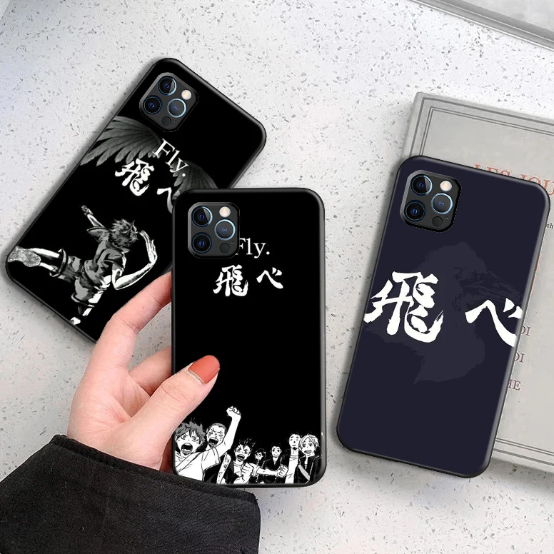 

Volleyball boy Haikyuu Anime Phone Case For iPhone 12 12Pro 11 13 13Pro XR XS 7 8 Plus 6 6S hinata syouyou Soft TPU Funda