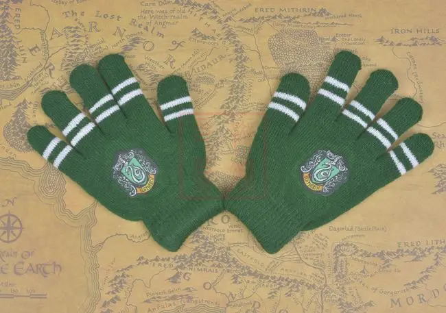 Утепленные домашние перчатки Gryffindor Harri POTER Аниме Косплей зимние теплые тянущиеся вязаные перчатки игрушки для детей-поклонников Рождественский подарок