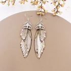 Новинка, серьги ручной работы в виде сказочных крыльев, висячие серьги в виде насекомых, бабочек, крыльев, серьги Стразы из фольги, романтичные Свадебные украшения