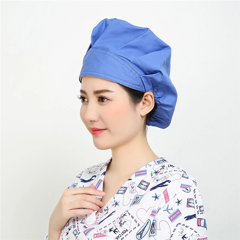 surgical cap 6 Цветочный принт, Mediecal Scrubs, униформа медсестры для женщин, Красота и здоровье, медицинский костюм для лаборатории, пальто, колпачок, клиническая форма, Прямая поставка - Цвет: surgical cap 6