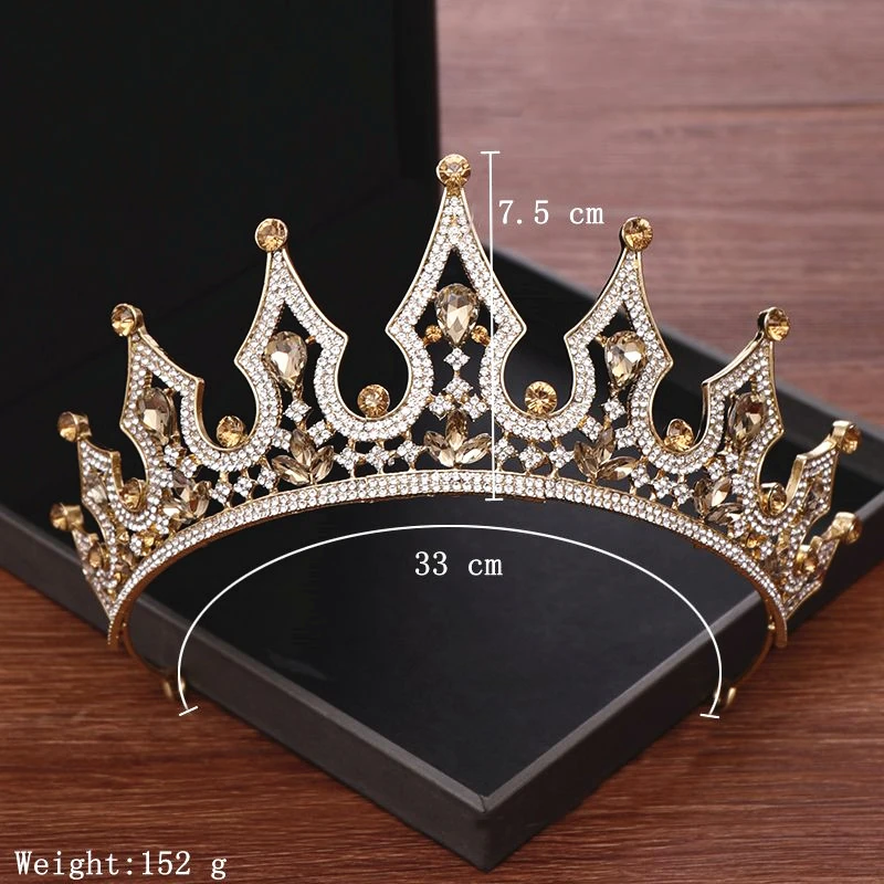 Золотая диадема свадебные тиары и короны аксессуары для волос свадебная корона