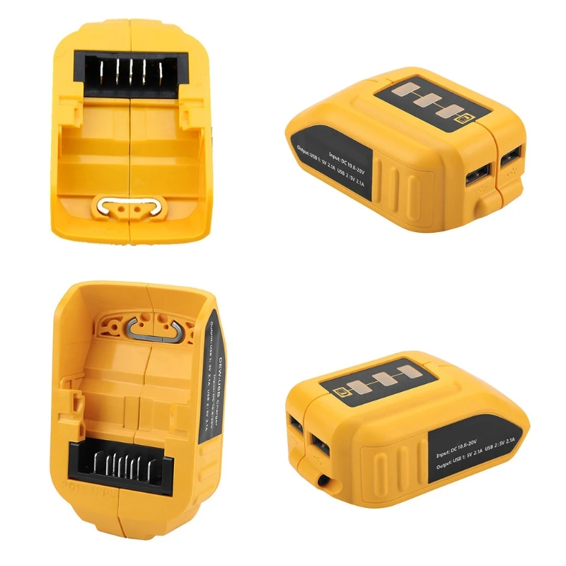 

14.4V to 18V Battery Conversion Li-Ion Charger Tool DCB090 Adapter Power Mount Connector Black Battery Holder