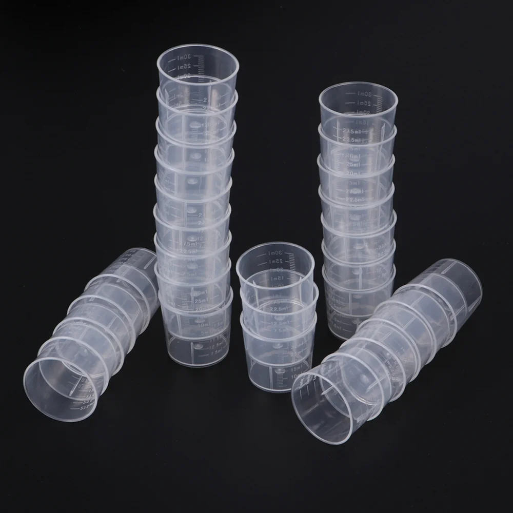

30pcs 30ml Graduated Measuring Cups Transparent Measuring Tools