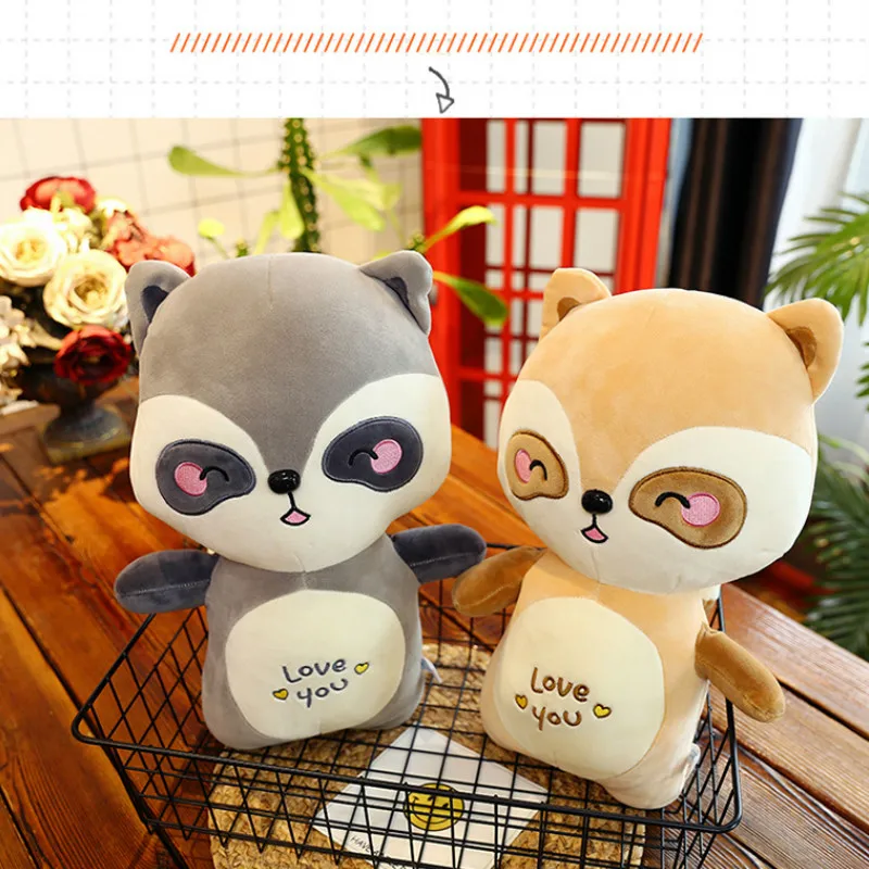 Симпатичная детская подушка енот мягкие игрушки животные для сна Детская кукла