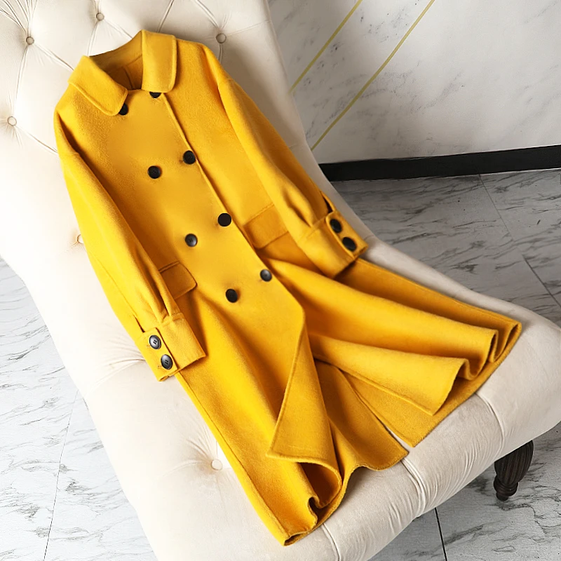 Двустороннее кашемировое пальто нового фонда 2020 года осенне-зимнее женское