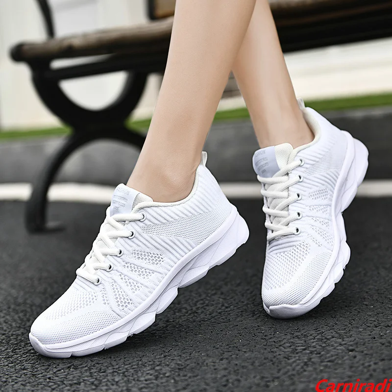 

Lightweight Soft Flying Weave Sport Running Shoes Women Breathable Sport Fitness Casual Sneakers Ladies Non-slip Jogging Shoes
