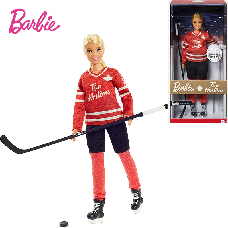 

Кукла хоккейная Барби, 12 дюймов, Timhortons, олимпийская девушка, коллекционная кукла GHT51, детская принцесса, девочка, игровой домик, игрушка, пода...